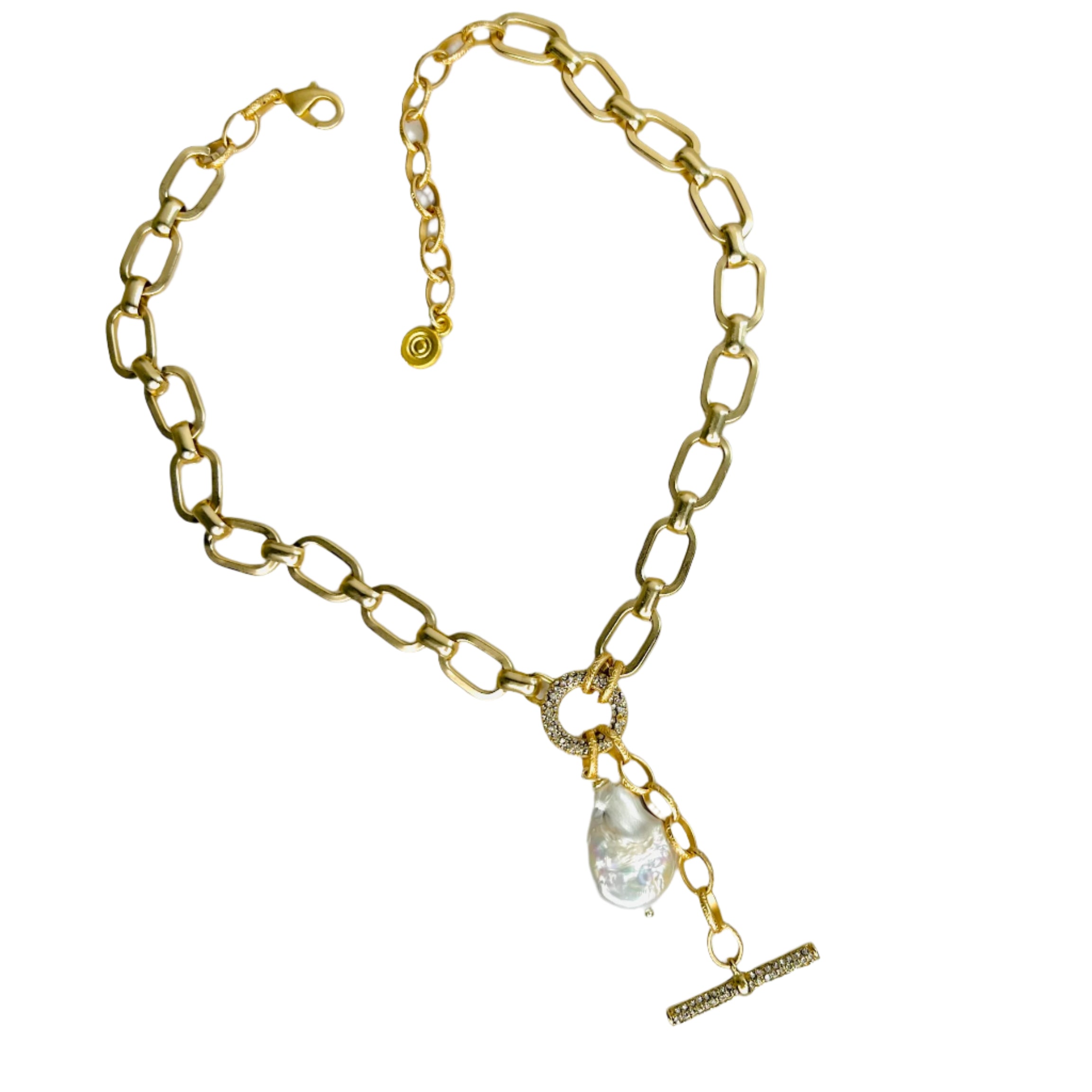 Pearl Bliss Champagne Gold Pearl Pendant Necklace