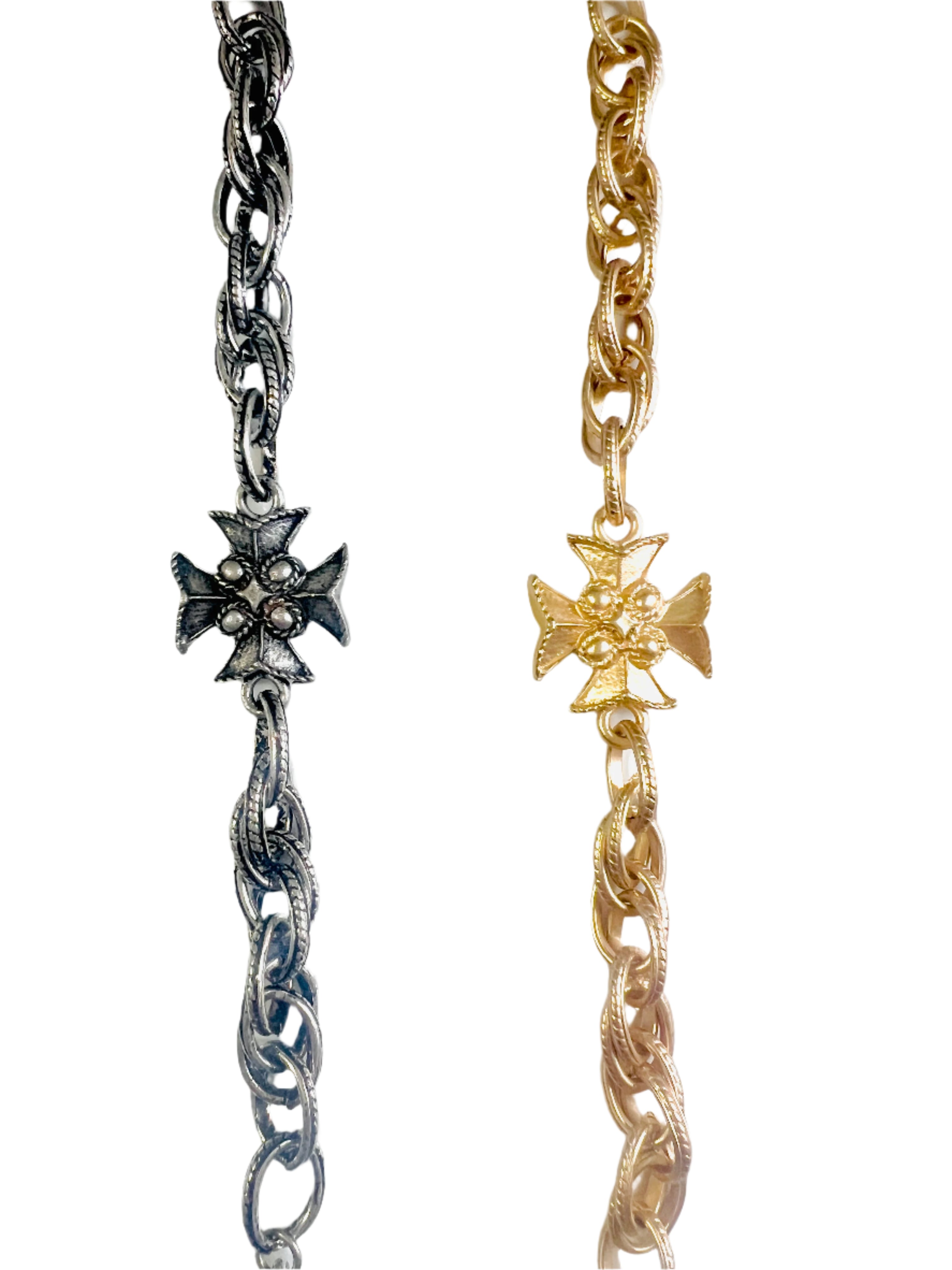 Templar Vivant Chain Bracelet in Aged Silver or Matte Gold