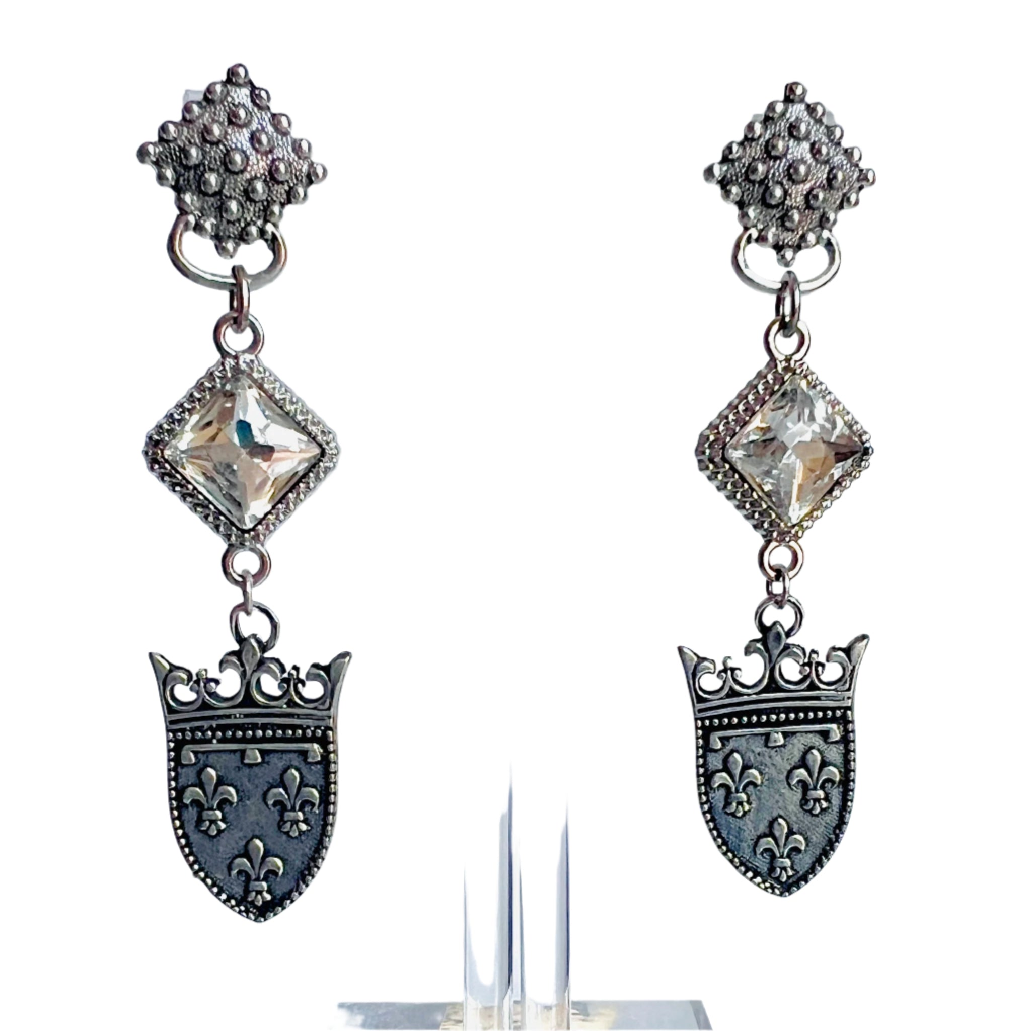 Swarovski Crystal Shield Earrings