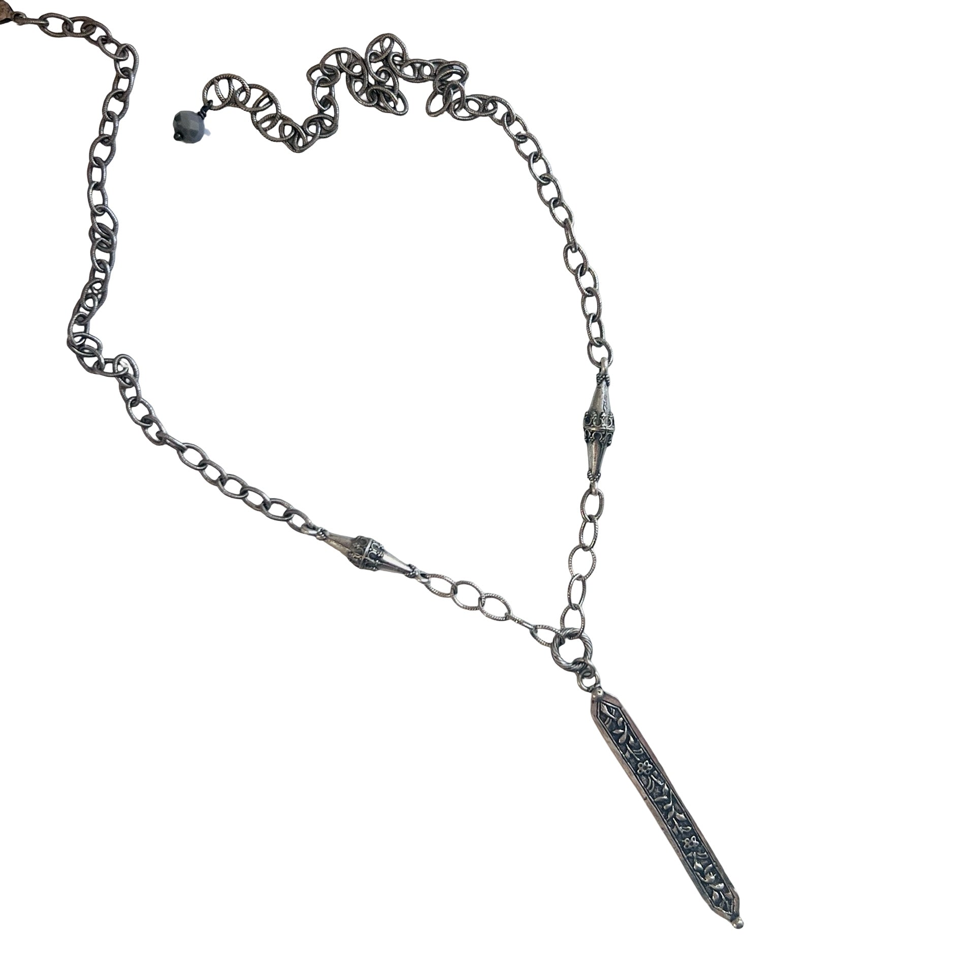 Antique Silver Sheath Necklace