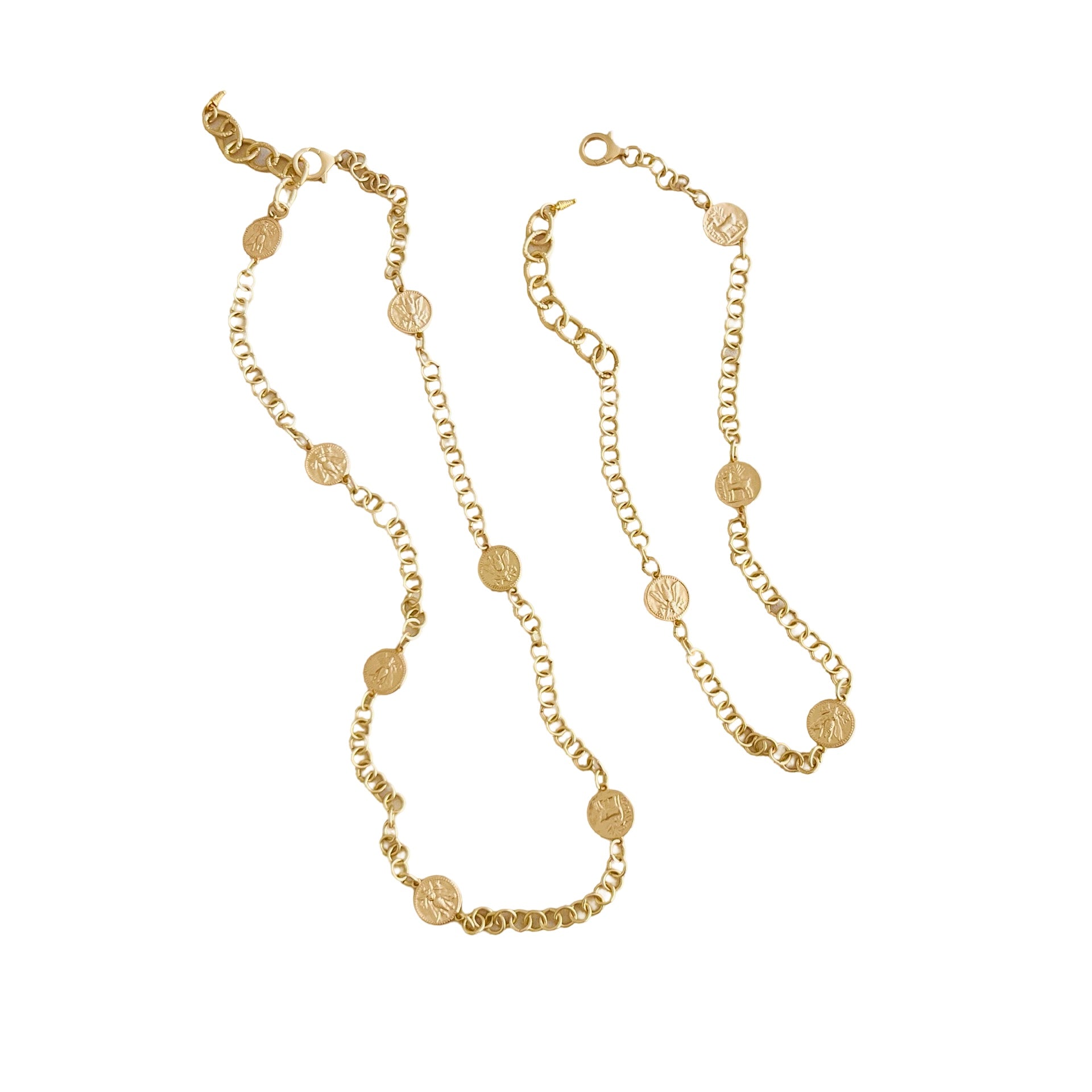 Bee Coin Chain Layering Necklace