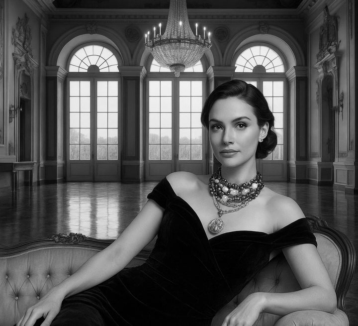 Gabrielle Silver Medal Pendant Necklace