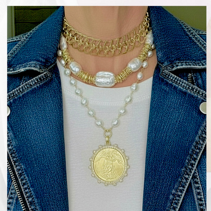 Essence of Pearl, Baroque Fresh Water Pearl Necklace Choker