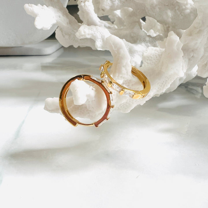 Chelsea 18k Gold Filled Crystal Earrings