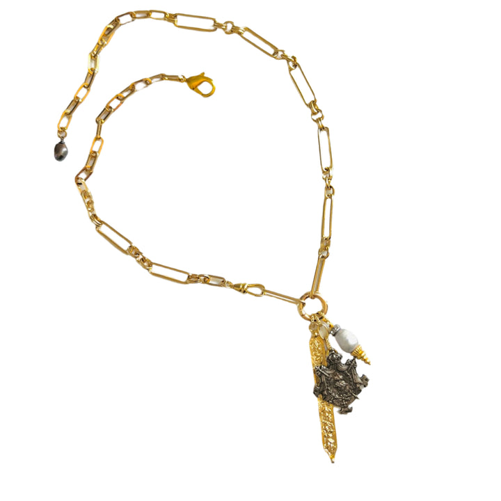 Sacred Heart Vintage Pendant Necklace