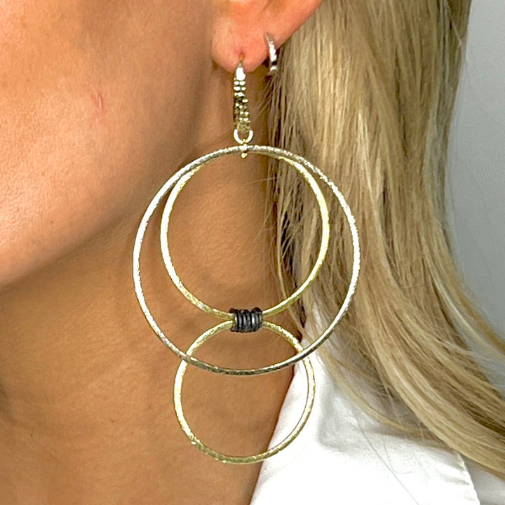 Concentric Gold Triple Hoop Earrings