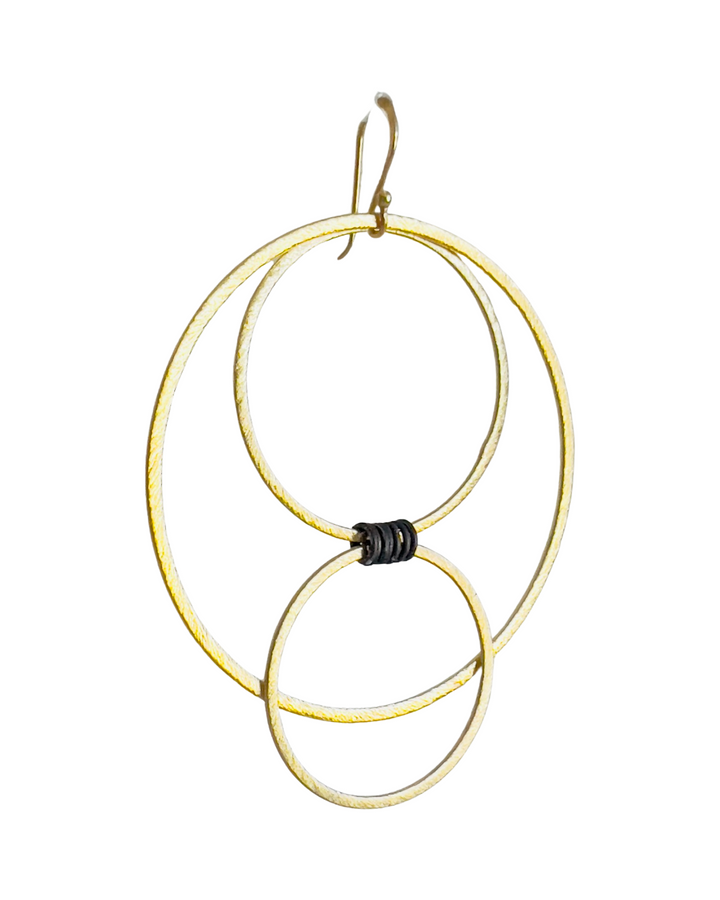 Concentric Gold Triple Hoop Earrings