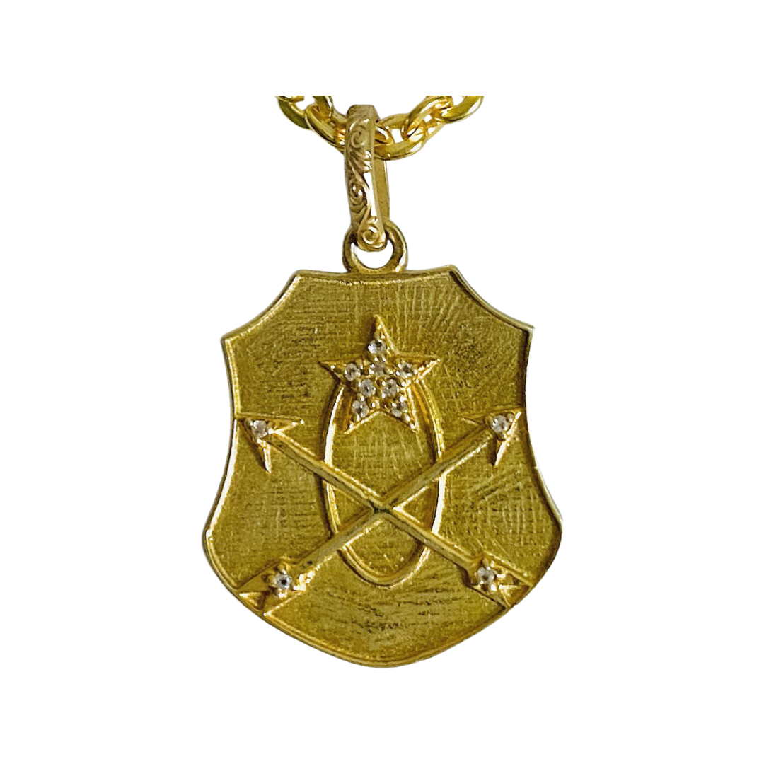 Diamond Shield Pendant Necklace