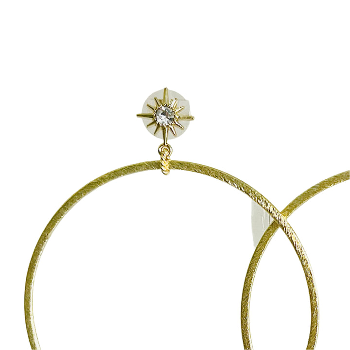 North Star Champagne Gold Hoop Earrings