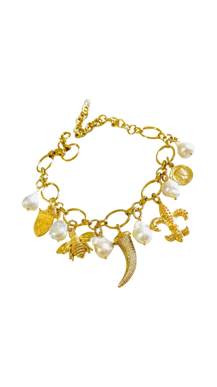 Amboise Gold Plated Charm Necklace