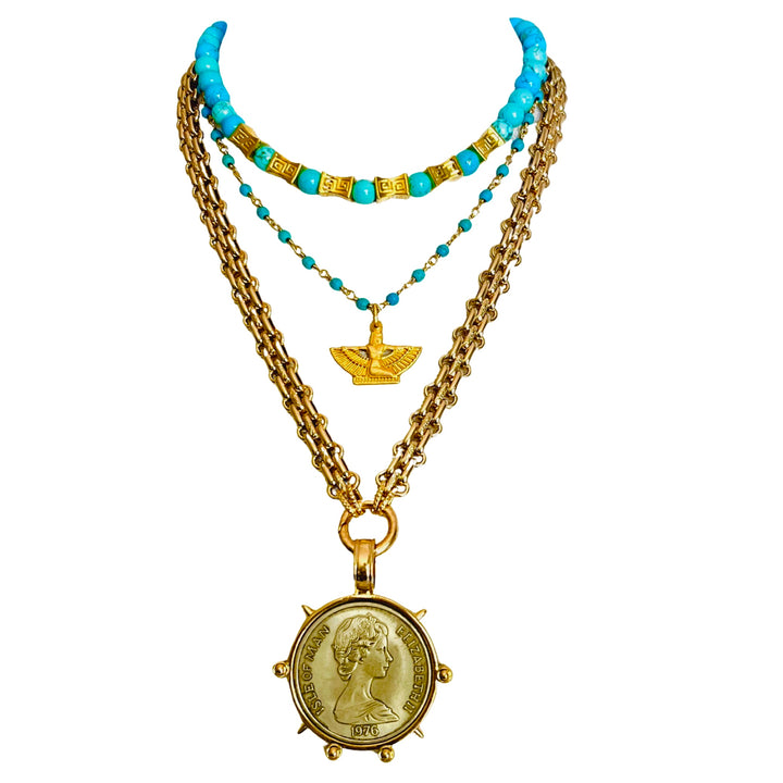 Francois Large Coin Pendant Necklace