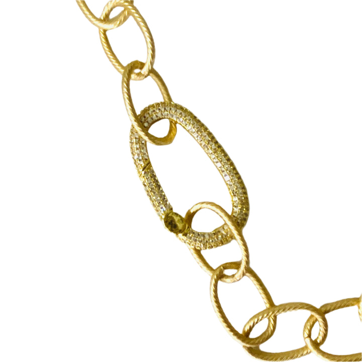 Unhinged Large Gold Oval Link Chain Necklace