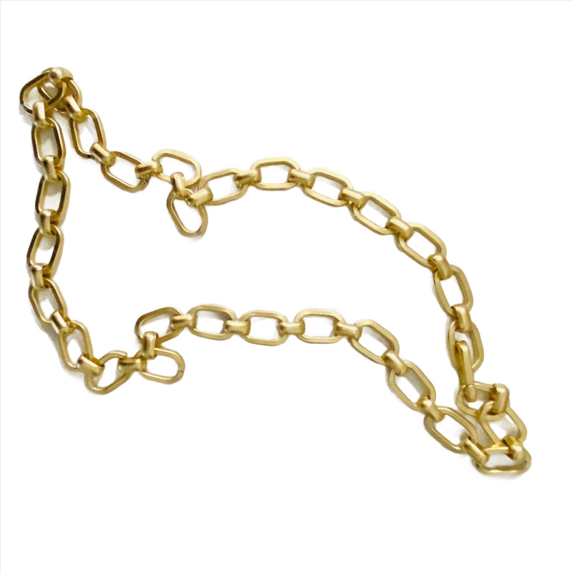 Solara Champagne Gold Link Chain Necklace in Three Sizes