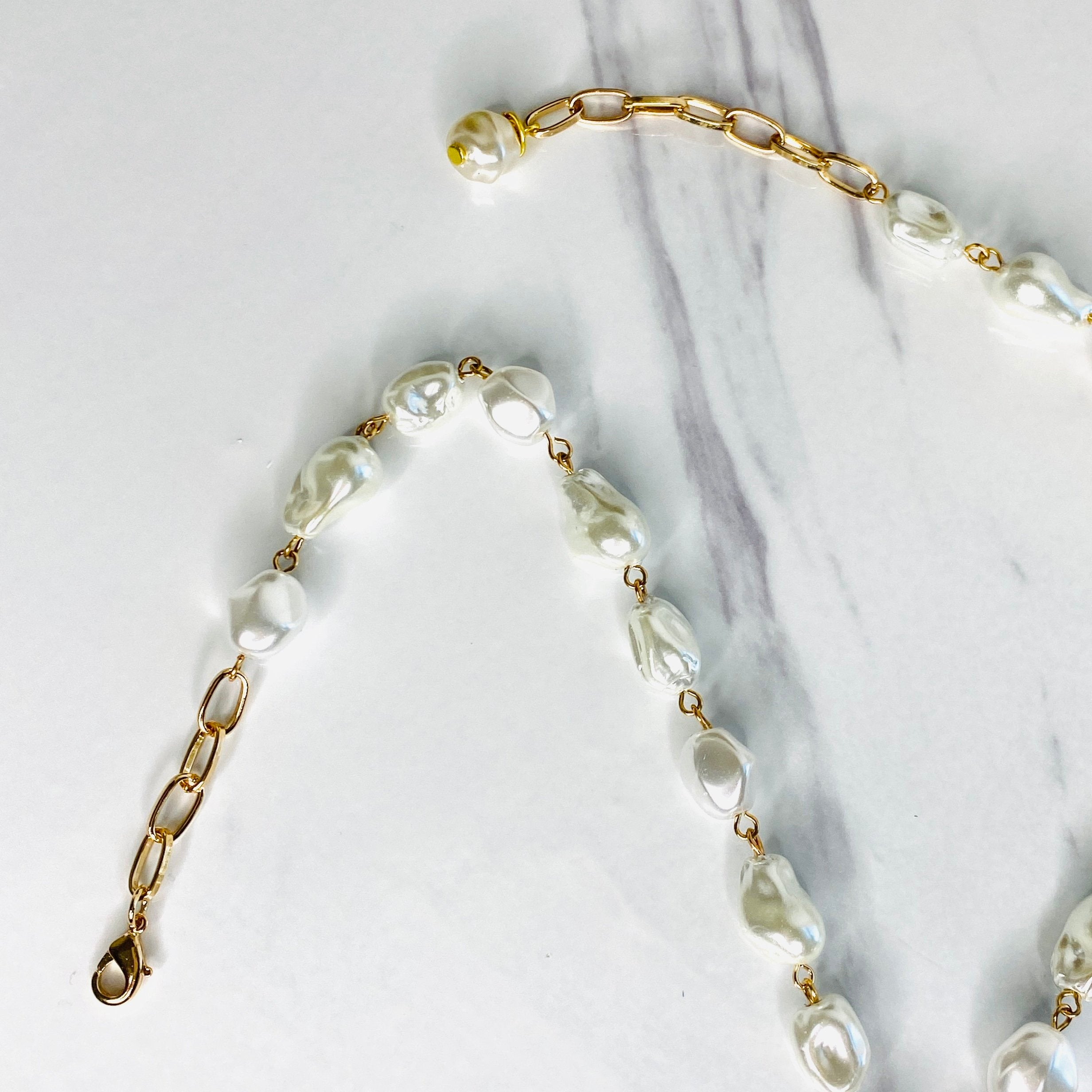 Large French Coin and Pearl Necklace – Fickle Fox Co Large French Coin and Pearl Necklace – Fickle Fox Co