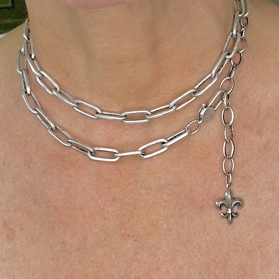 Argent Aged Silver Convertible Necklace
