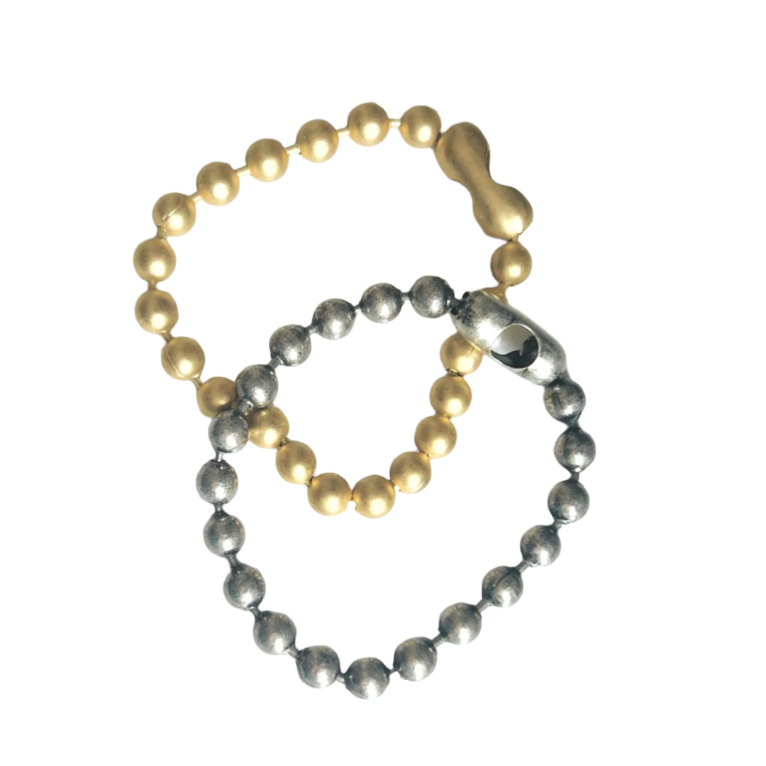 Large Ball Chain Bracelet in Matte Gold or Aged Silver