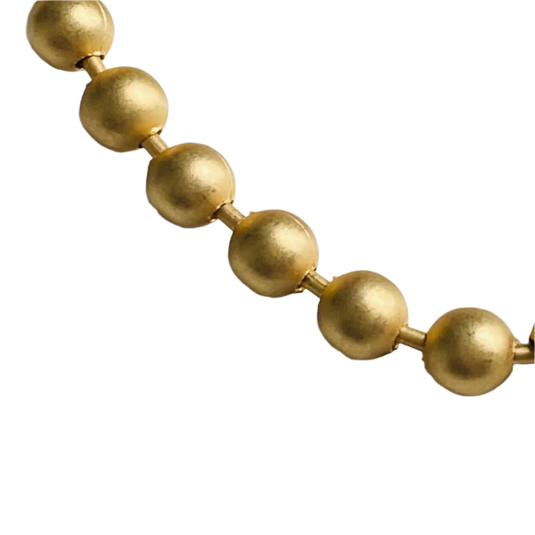 Large Ball Chain Bracelet in Matte Gold or Aged Silver