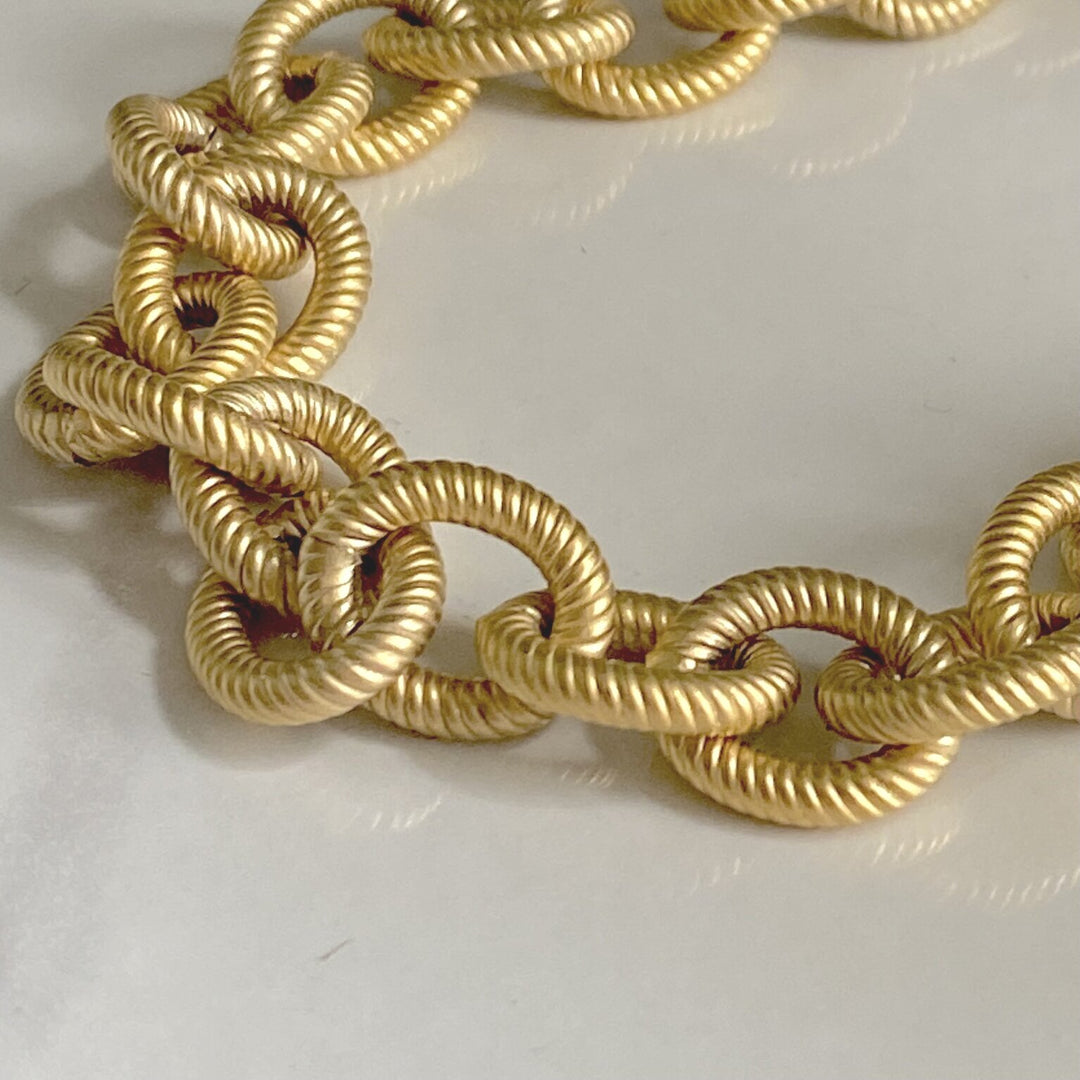 Champagne Gold Oval Link Bracelet