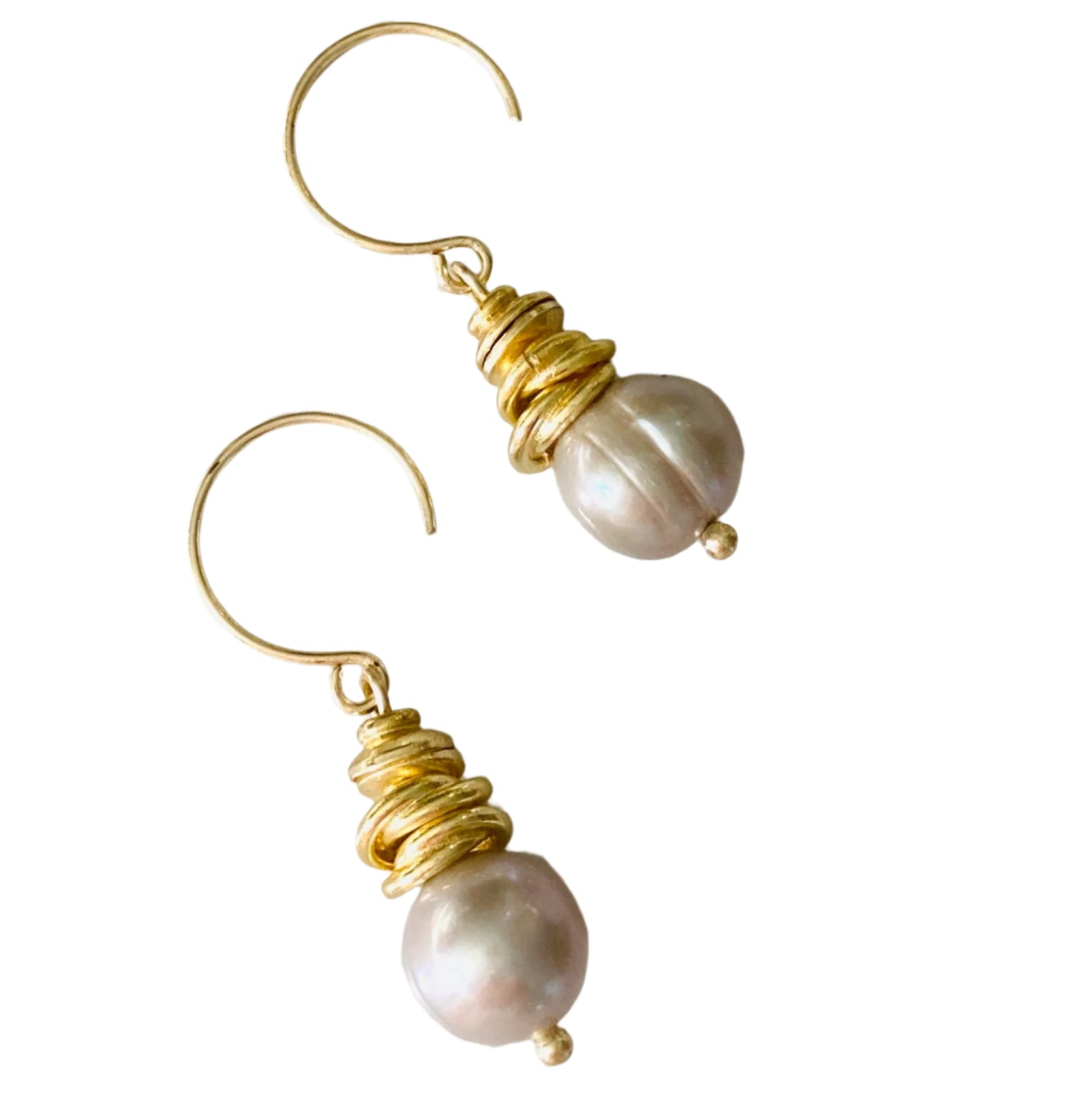 Twist Fresh Water Pearl Earrings