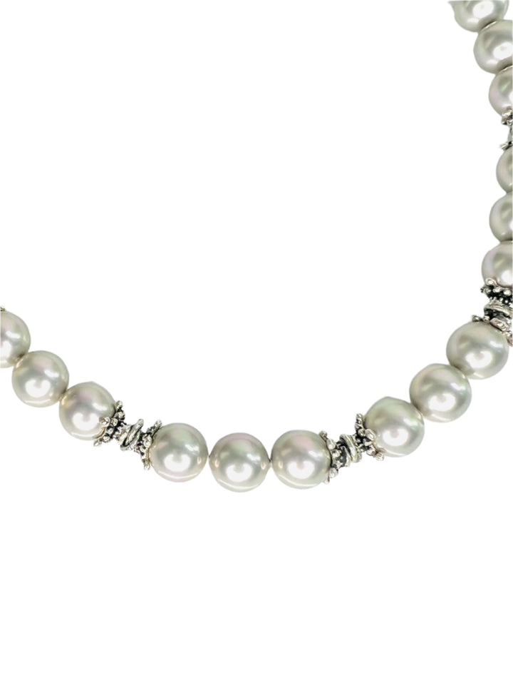 Paige Platinum Pearl Strand Necklace