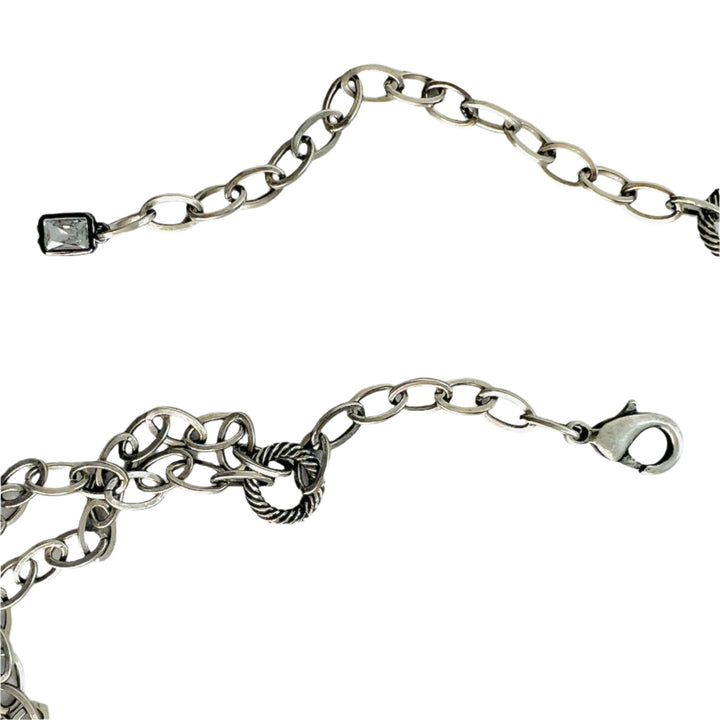 Sienna II Silver and Pyrite Coin Necklace