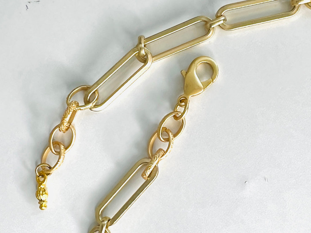 Ava Gold and Crystal Lariat Necklace