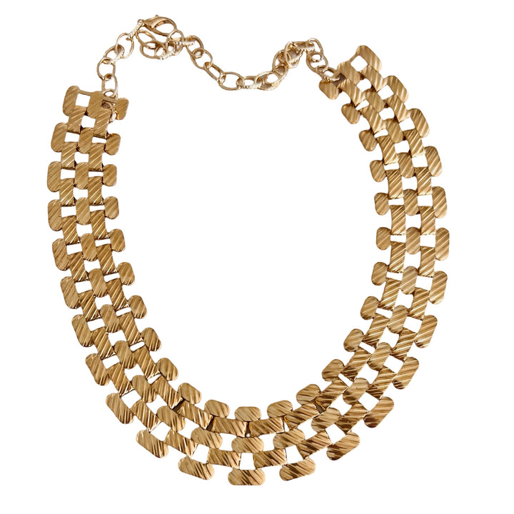 Nadia Gold Multi Link Statement Choker Necklace