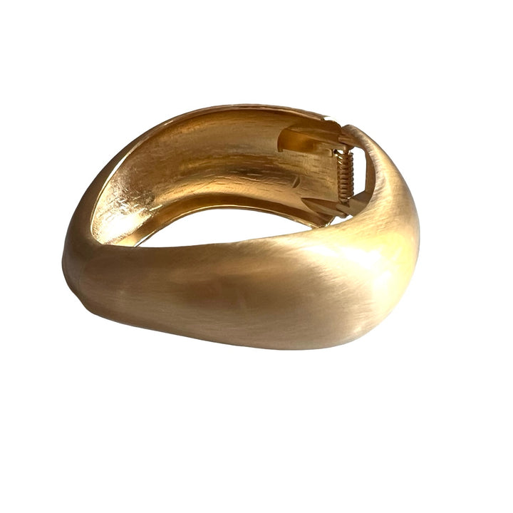 Grayson Brushed Gold Bangle Bracelets