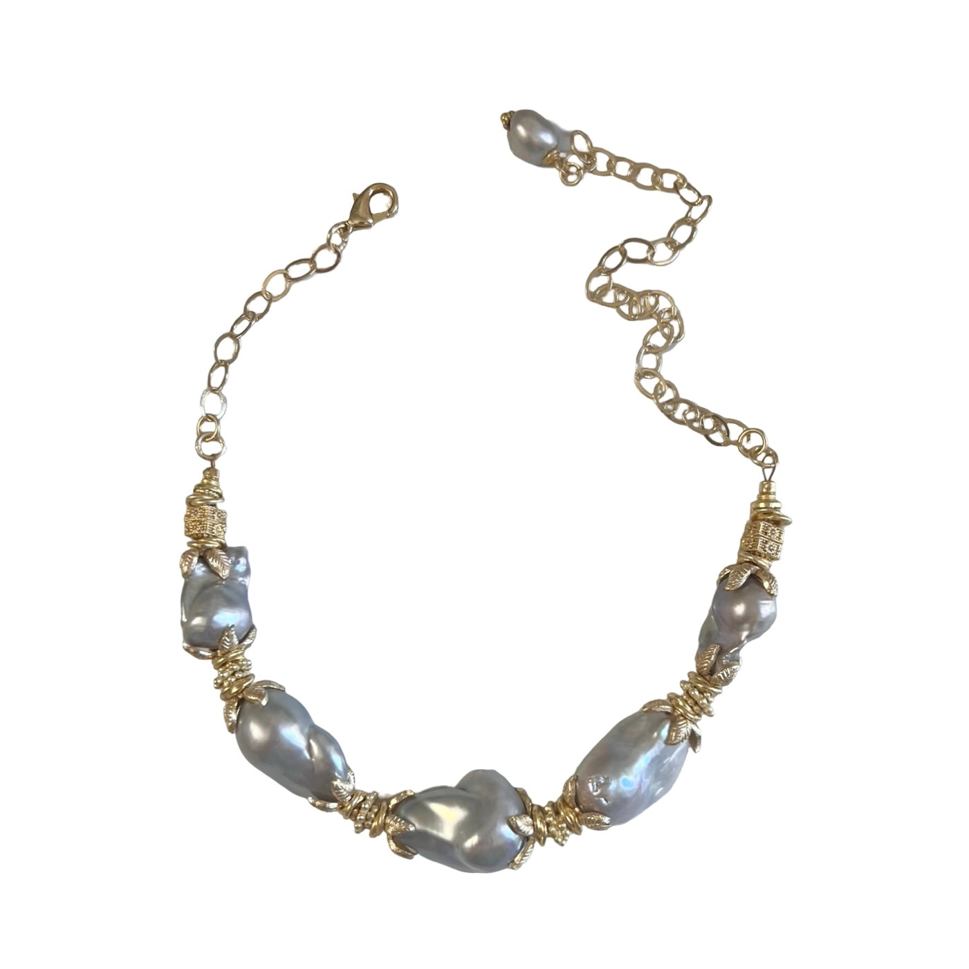 Bella Peacock Baroque Pearl Necklace Choker