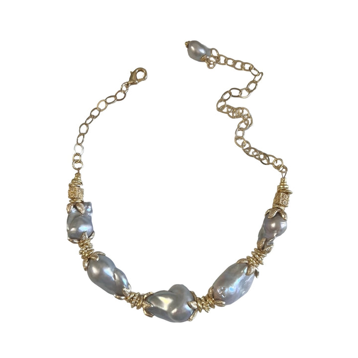 Bella Peacock Baroque Pearl Necklace Choker