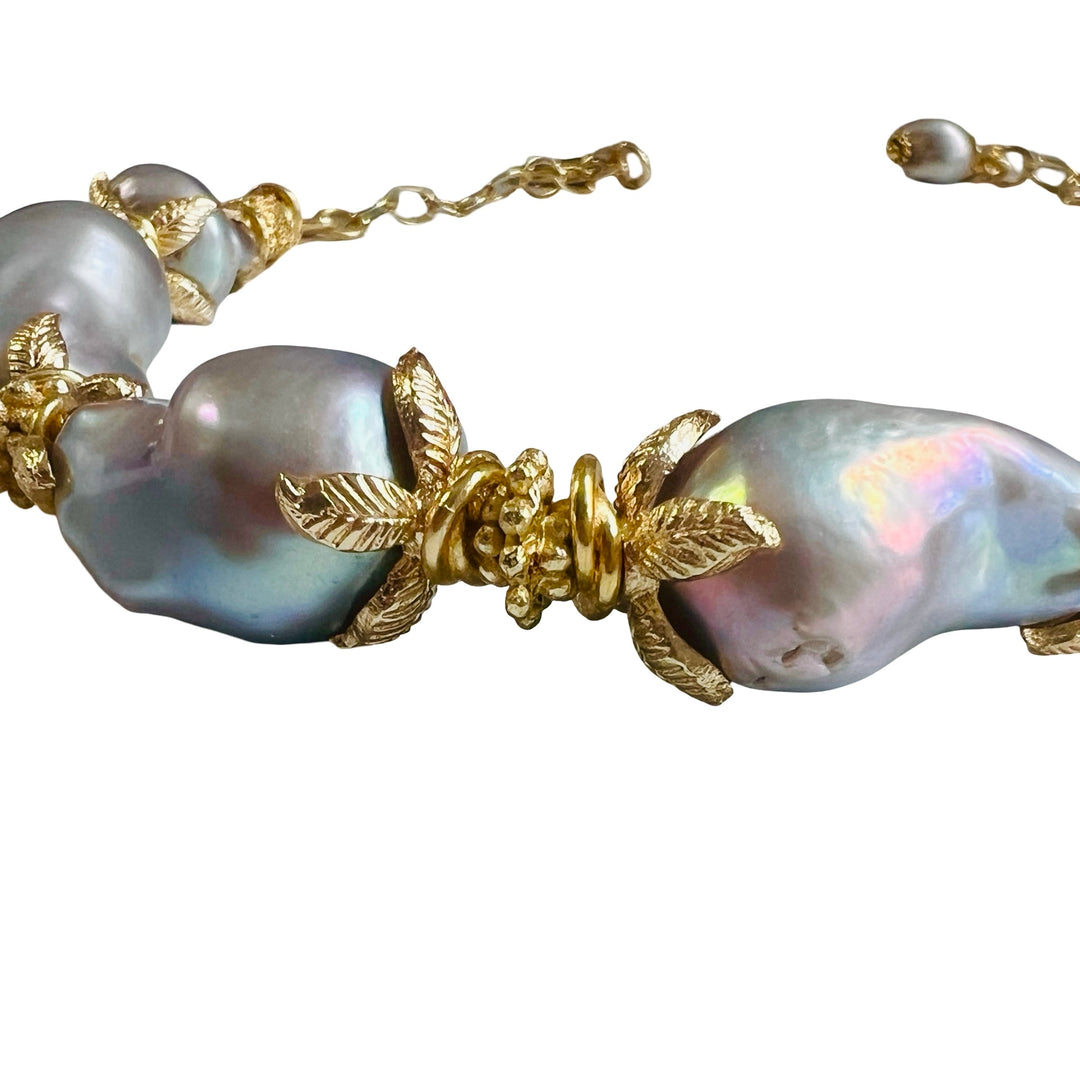 Bella Peacock Baroque Pearl Necklace Choker