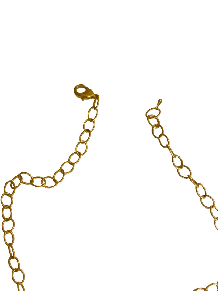 Gold Sunburst Heart Pendant Necklace