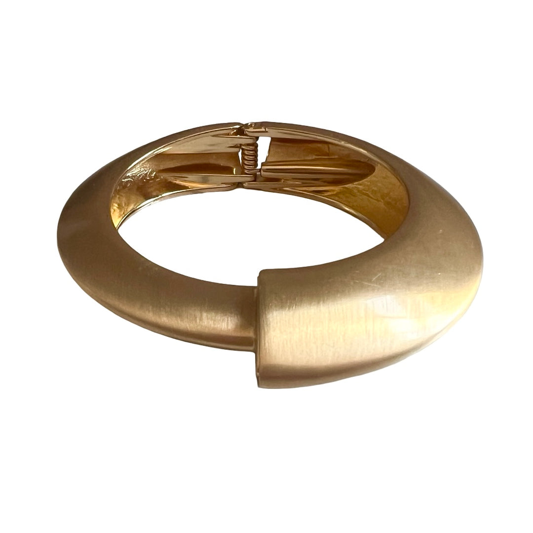Grayson Brushed Gold Bangle Bracelets