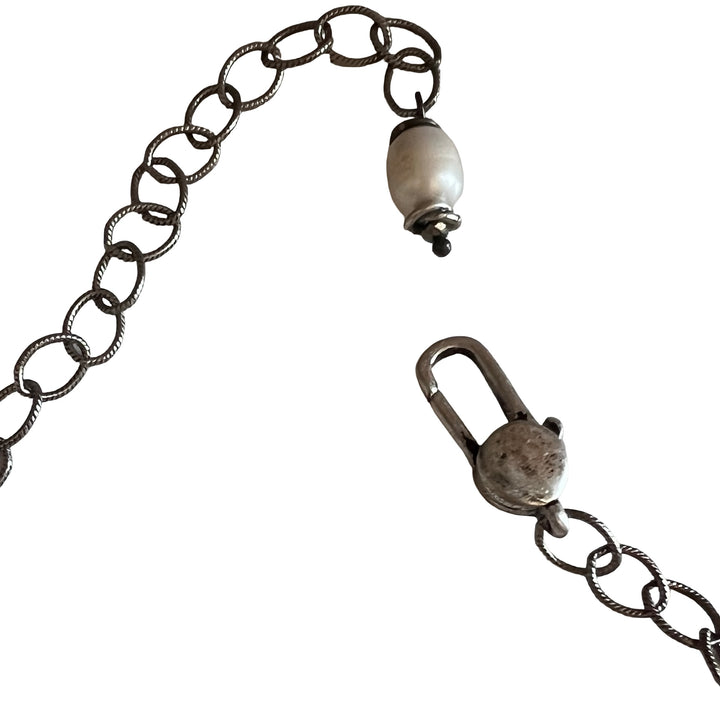 Bastille Baroque Pearl Gunmetal Choker Necklace