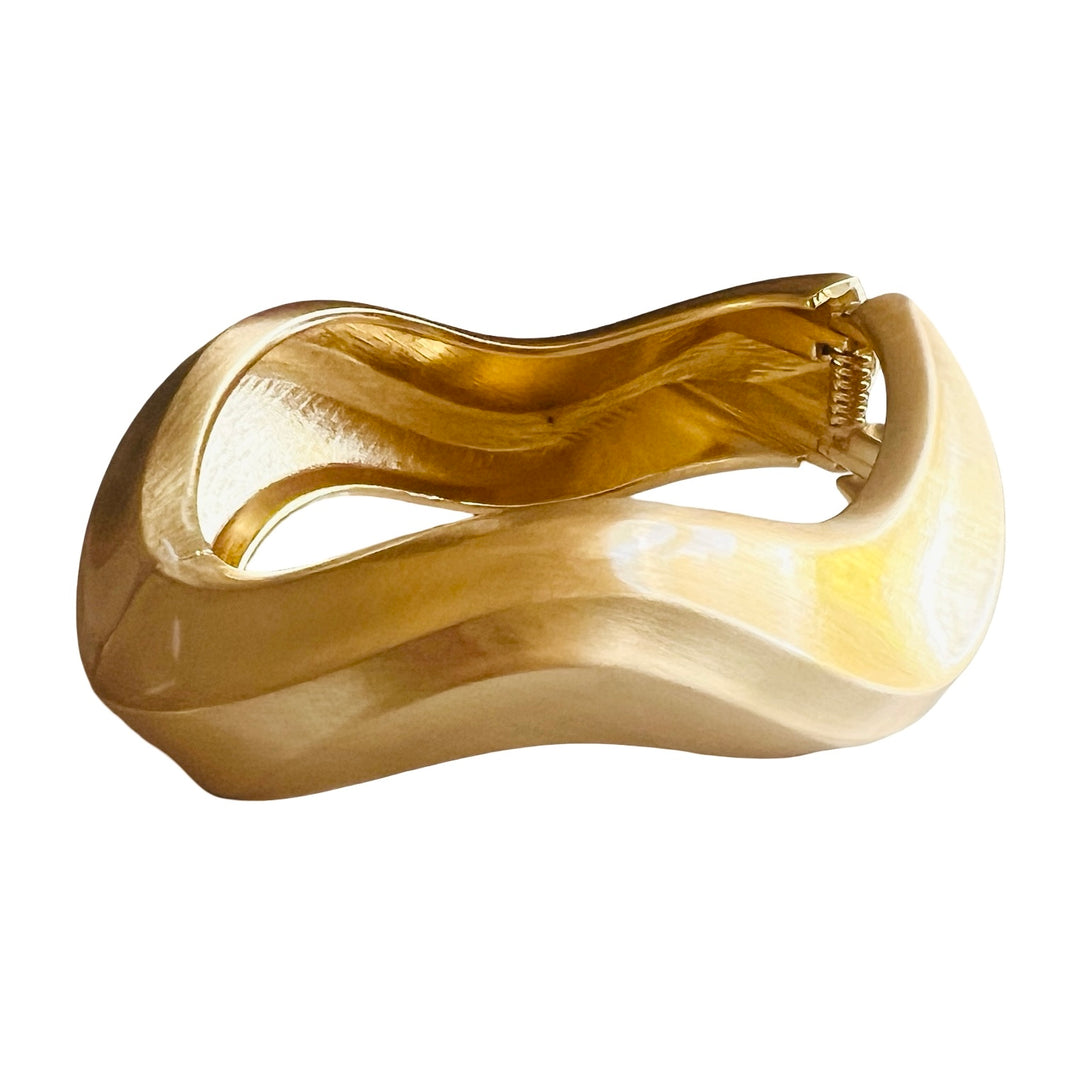 Grayson Brushed Gold Bangle Bracelets
