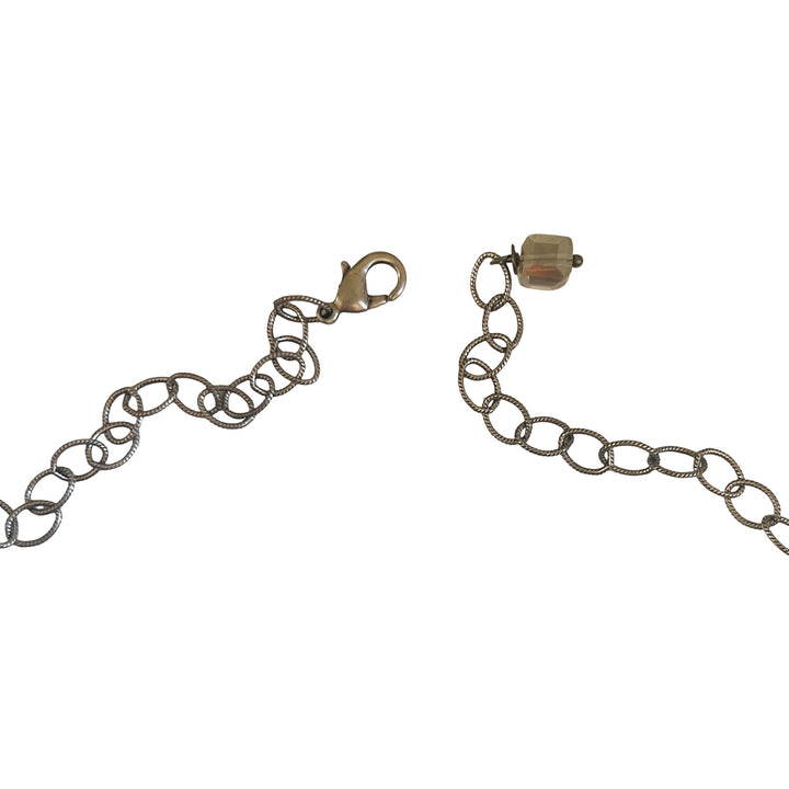 Jasper and Crystal Beaded Lariat Necklace