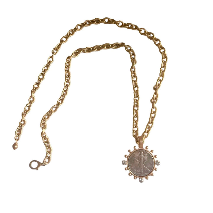 Gianna Gold Liberty Coin Pendant Necklace