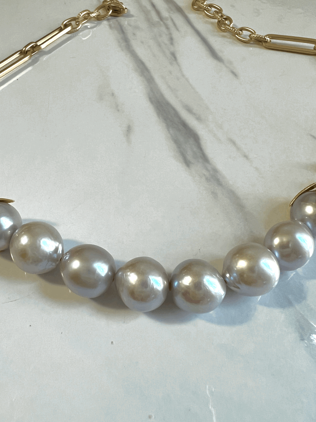 Sage Silver Freshwater Pearl Necklace